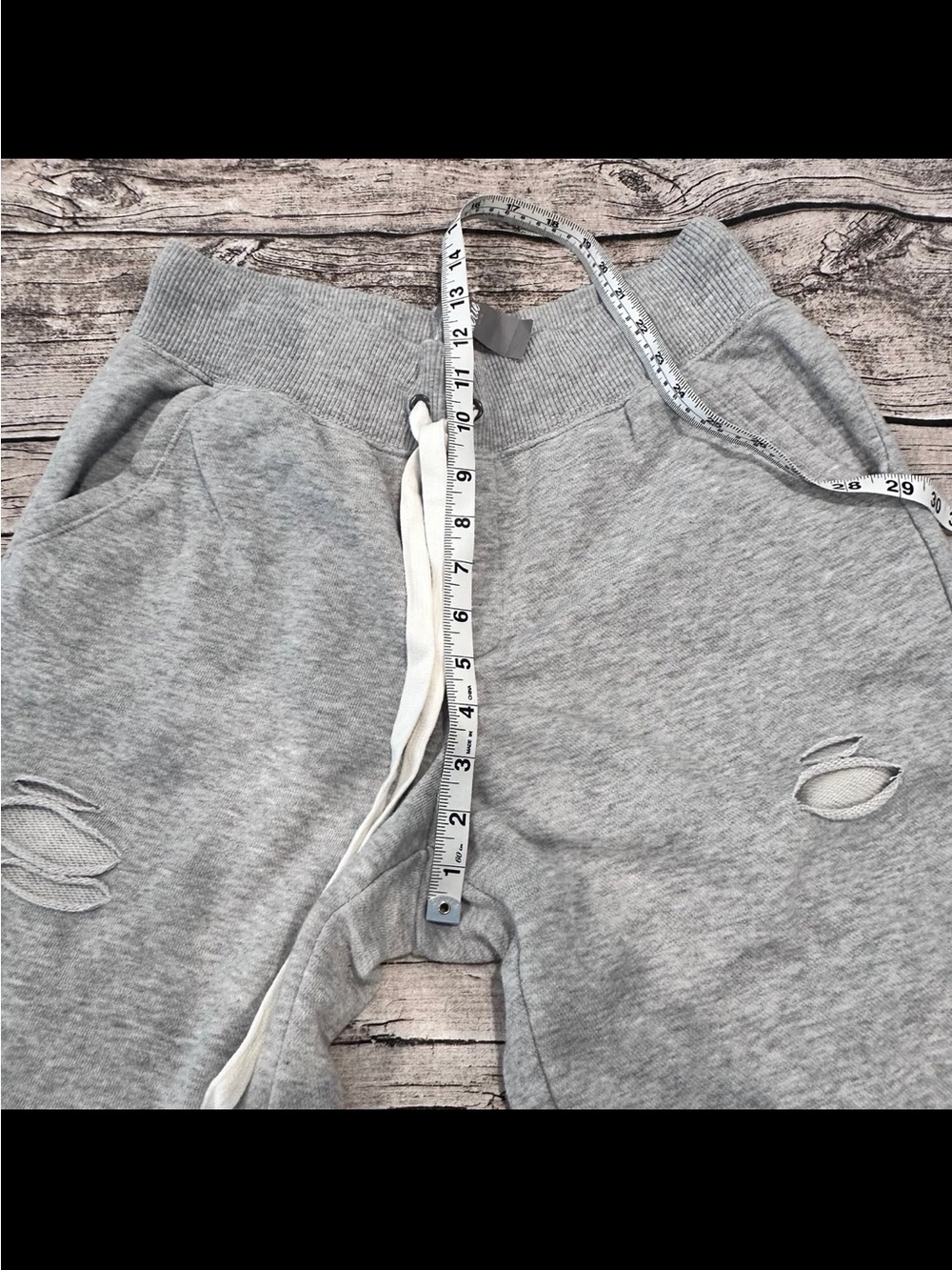 aerie Gray Distressed Jogger Sweatpants medium NWT - Picture 5 of 8